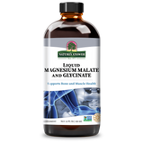 Bottle of Nature's Answer Liquid Magnesium Malate and Glycinate on a white background