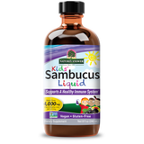 Bottle of Nature's Answer Kids' Sambucus Liquid on a white background