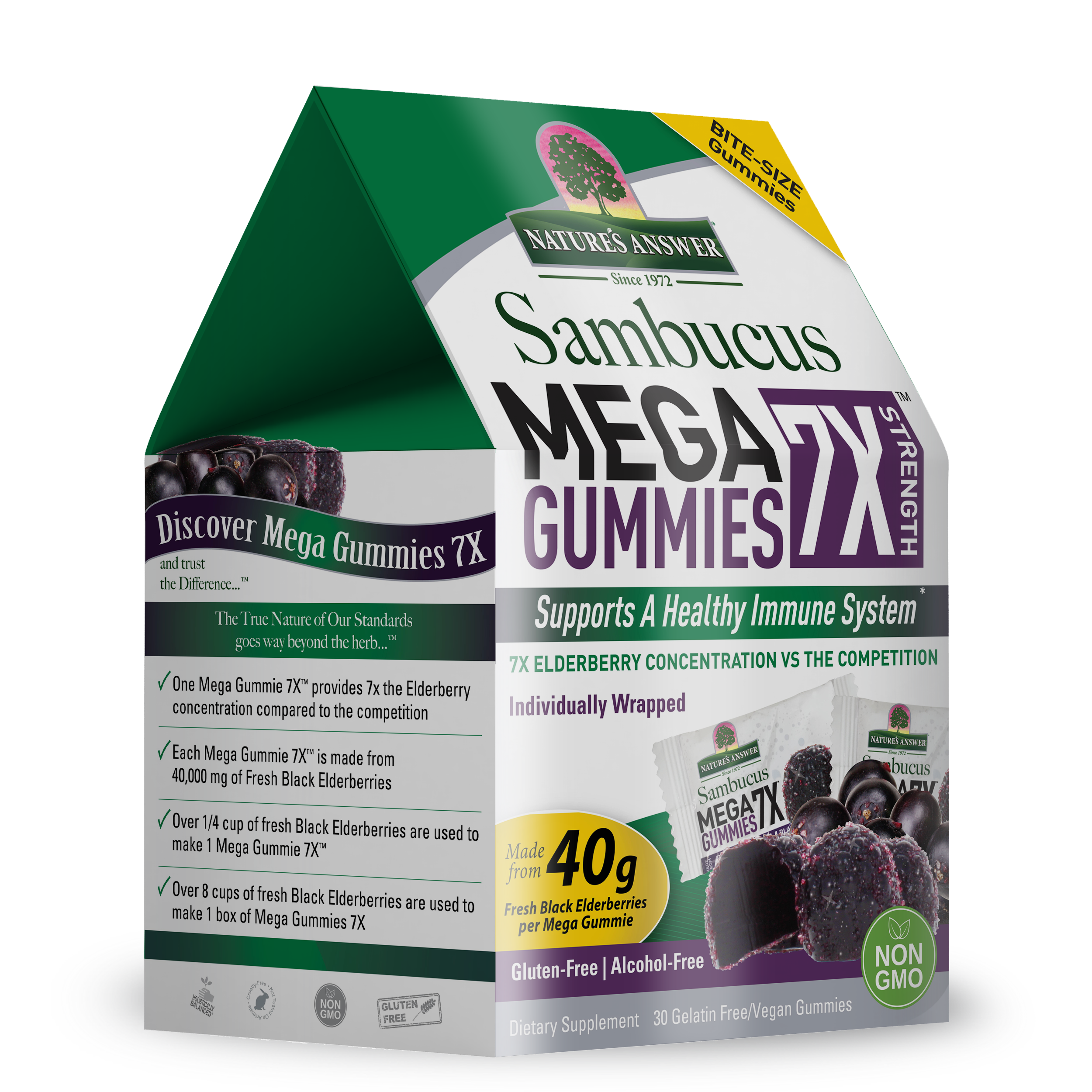 フェイス・ムーヴス / ソニー・シャーロック&ニッキー・スコペリティス Sambucus Gummies Mega 7X potency Nature's Answer Eldeberry