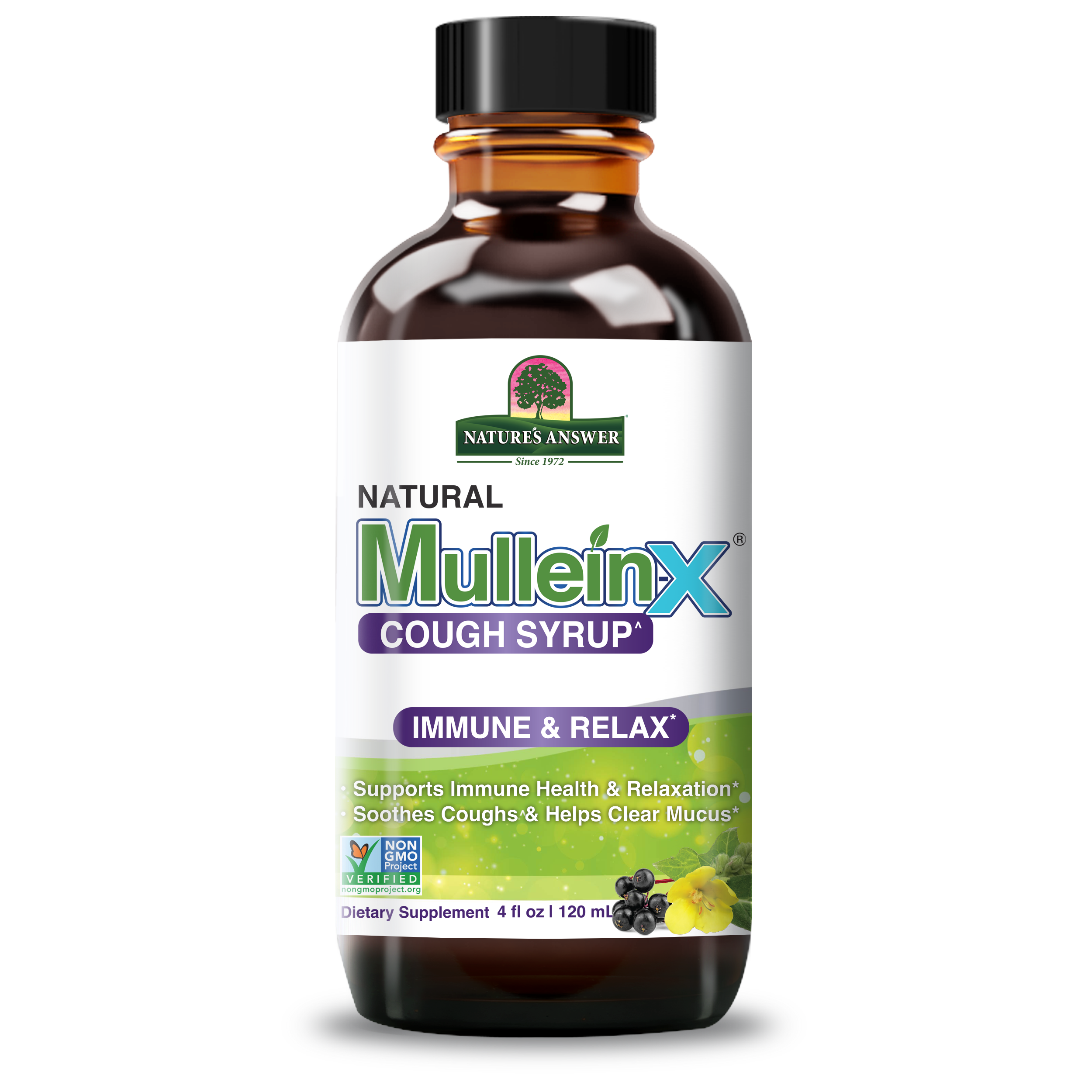 Mullein-X™ Cough Syrup - Immune & Relax 4oz | Order Mullein Cough