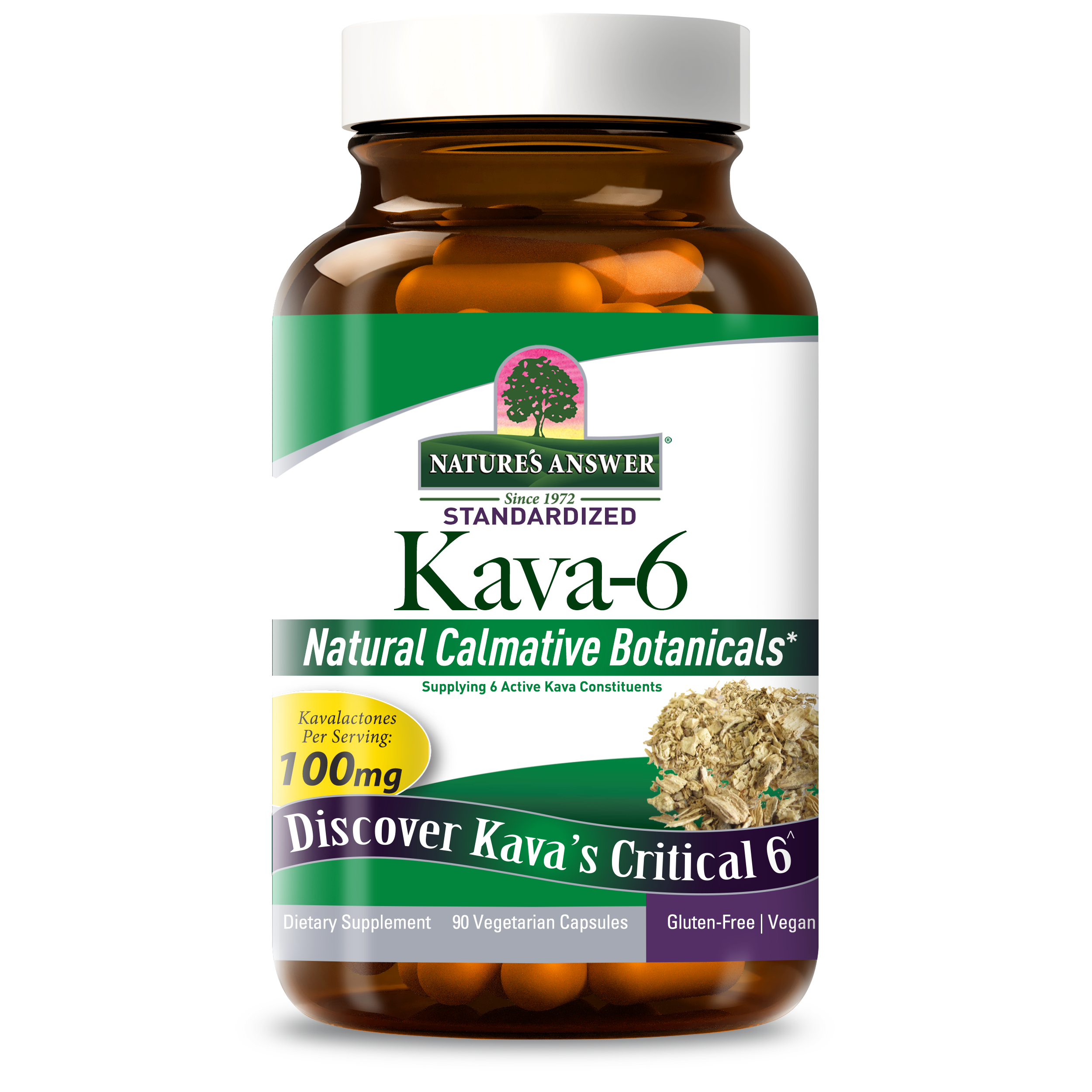 Kava-6 Capsules | Natures Answer Kava 6 Caps - 90 veggie caps