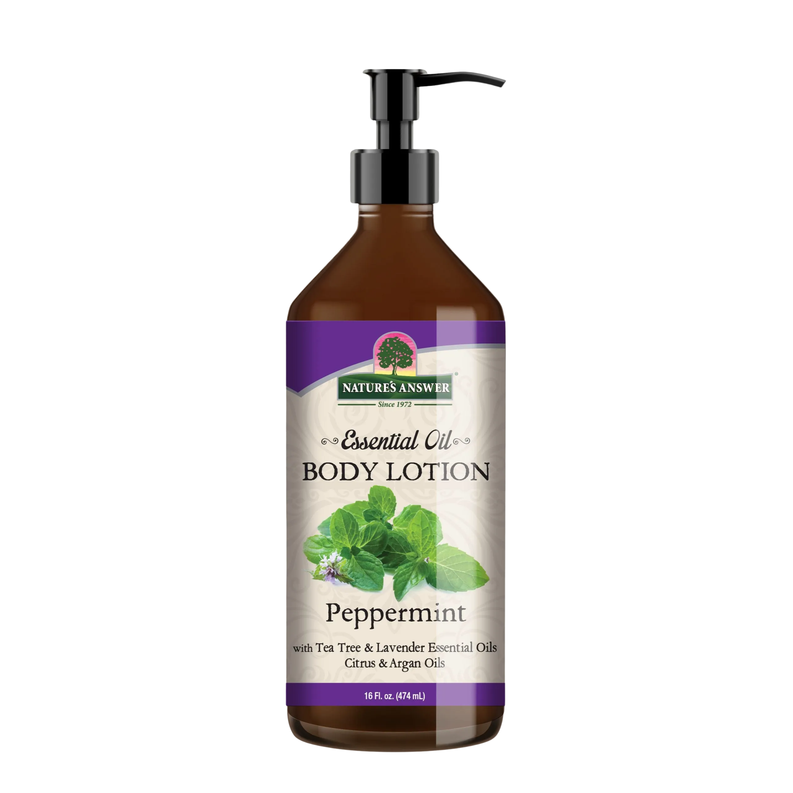 Essential Oil Peppermint Body Lotion 16 0z