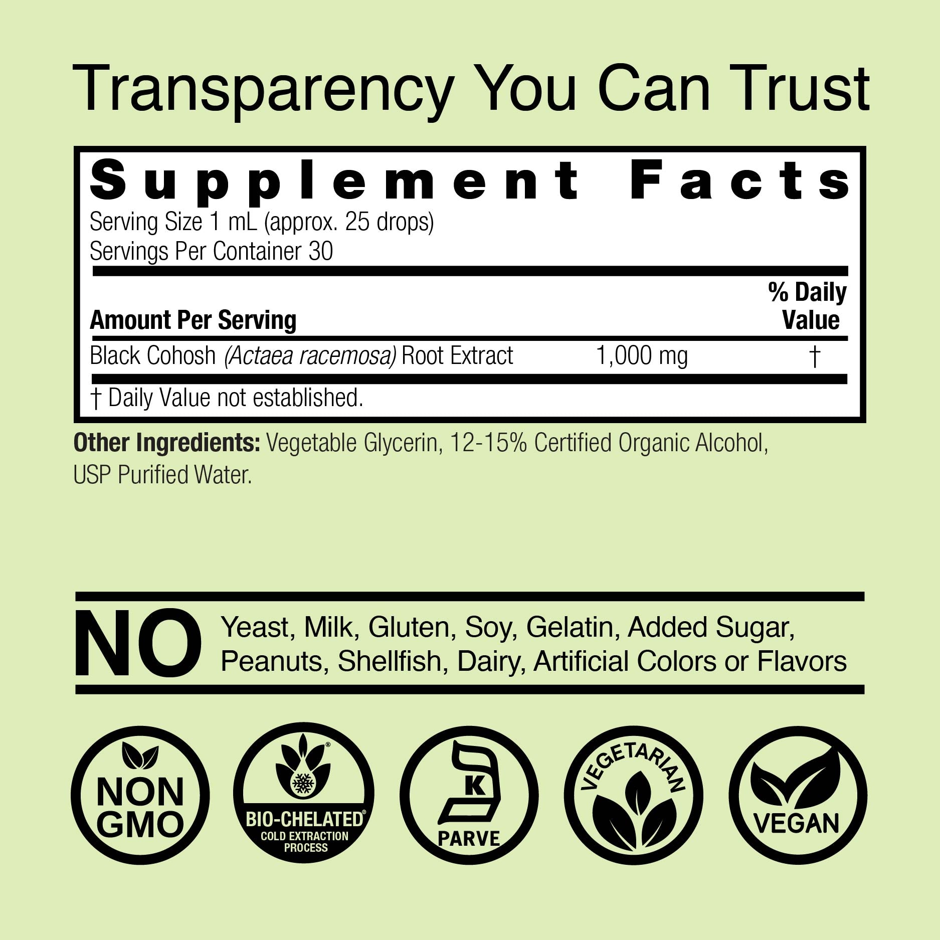 Black Cohosh Extract - Low Alcohol Liquid