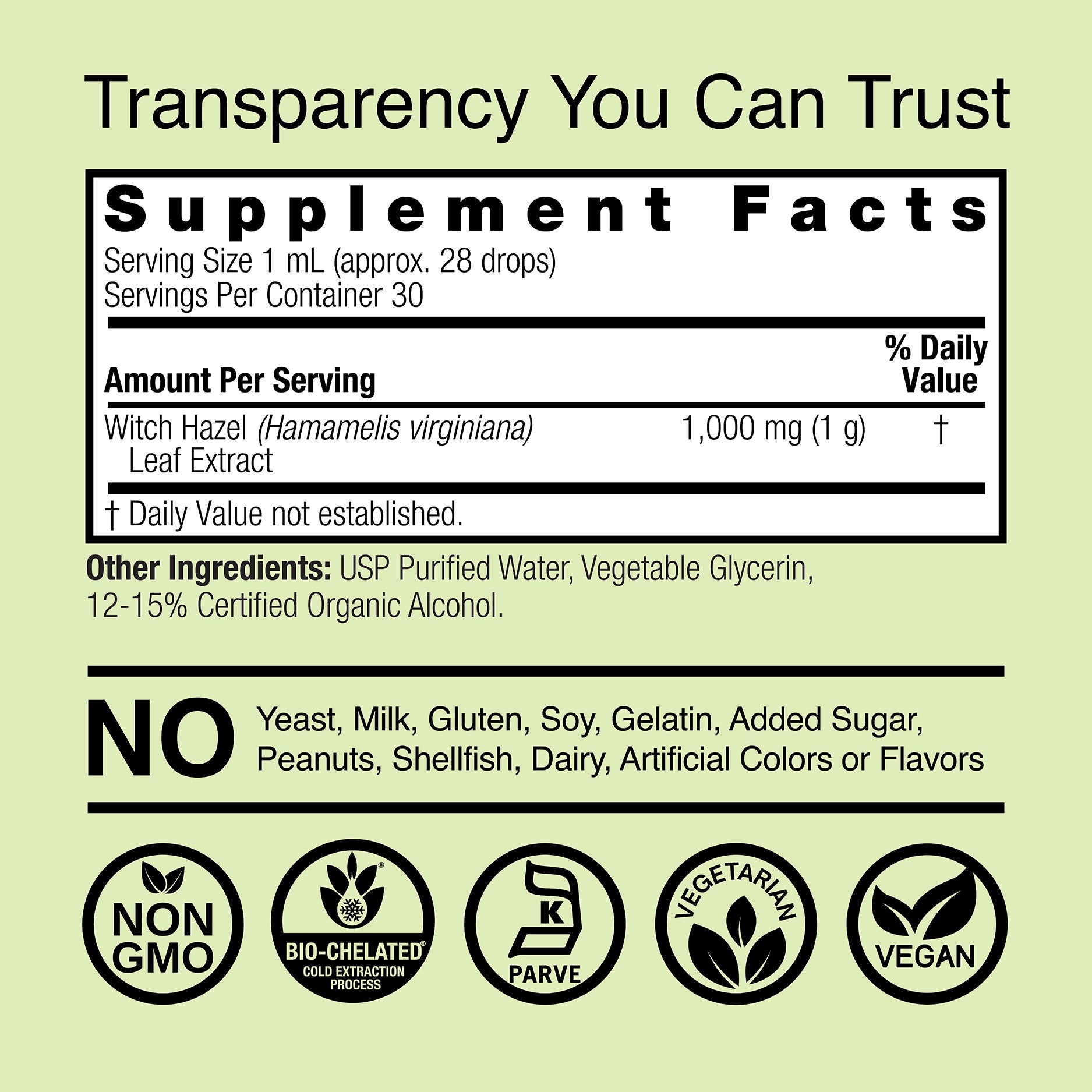 Witch Hazel Extract - Low Alcohol Liquid