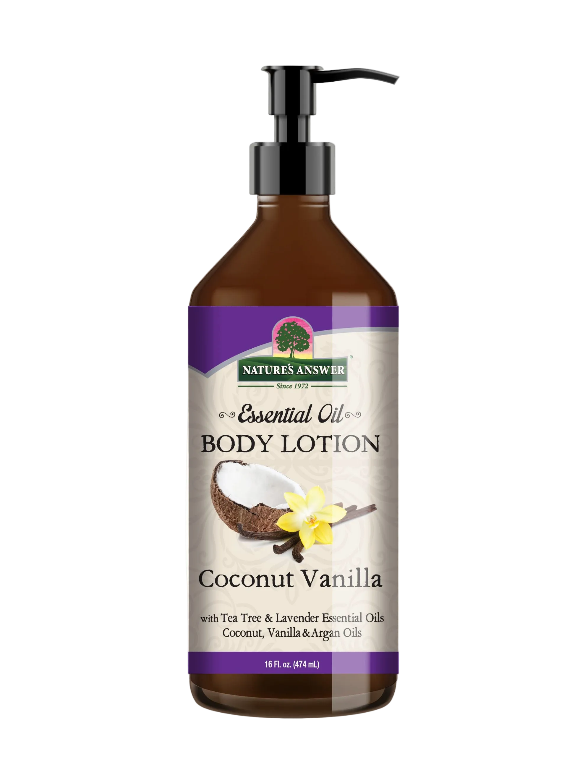 Essential Oil Coconut Vanilla Body Lotion 16oz