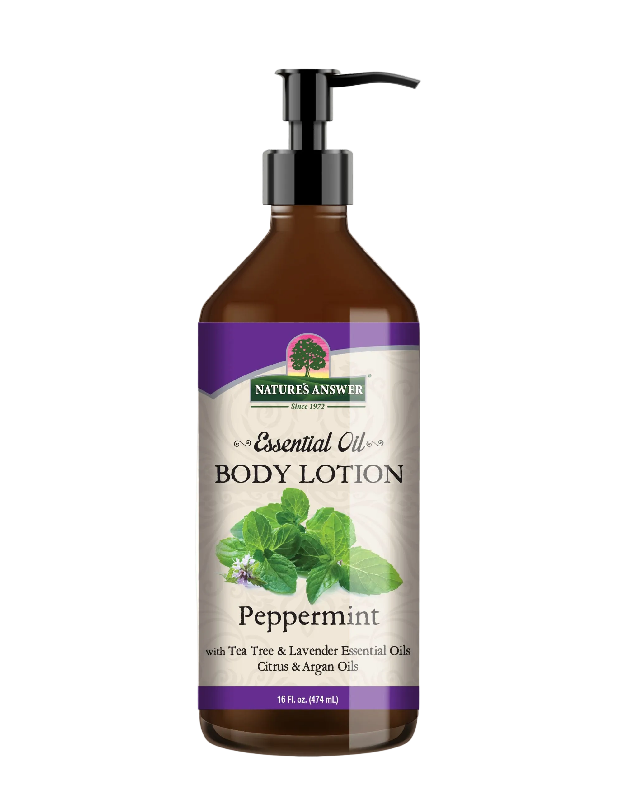 Essential Oil Peppermint Body Lotion 16 0z