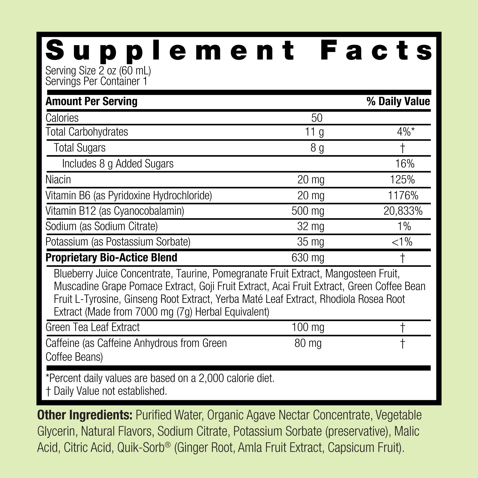 Green Tea Energy 12-Pack - Alcohol Free Liquid