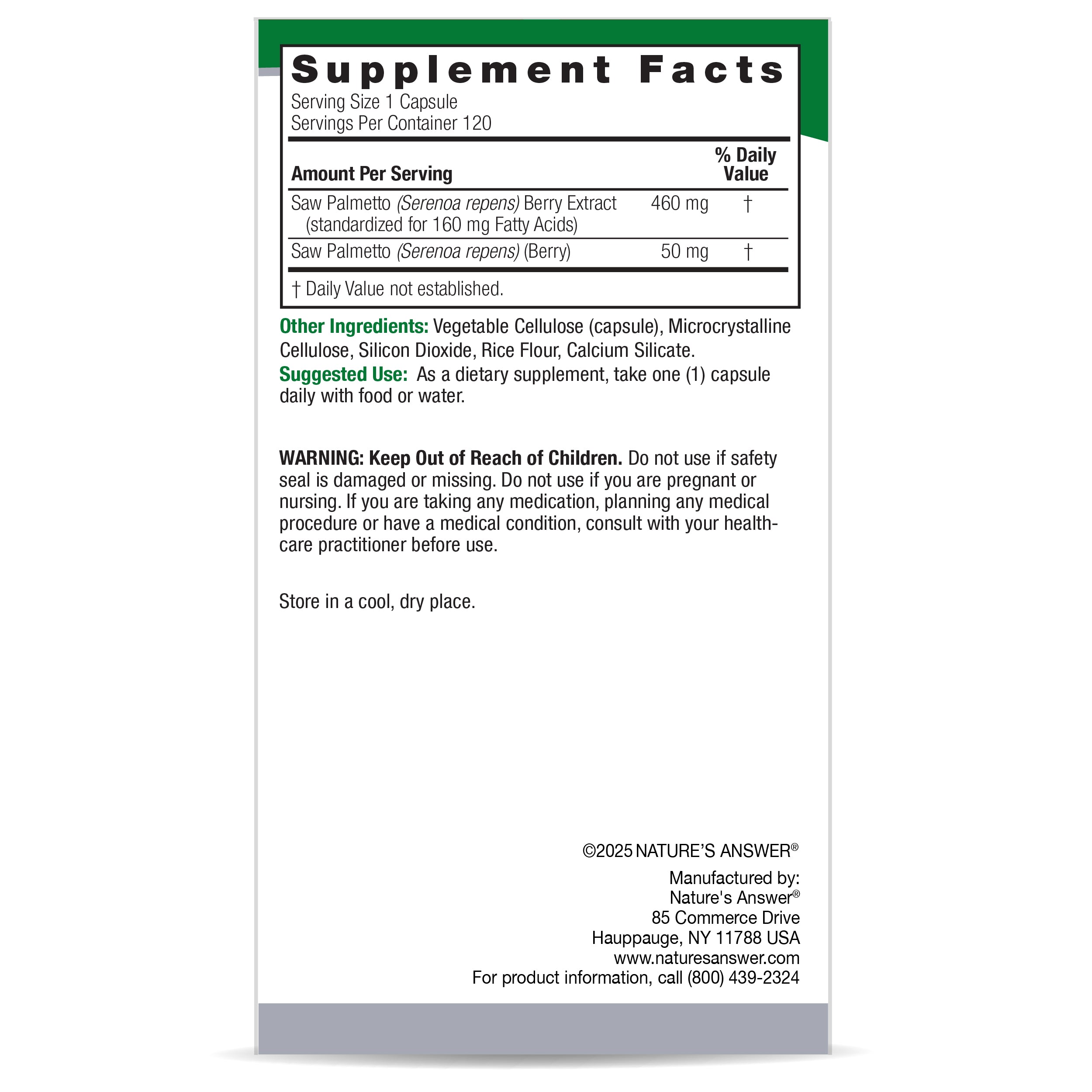 Saw Palmetto - Veggie Capsules