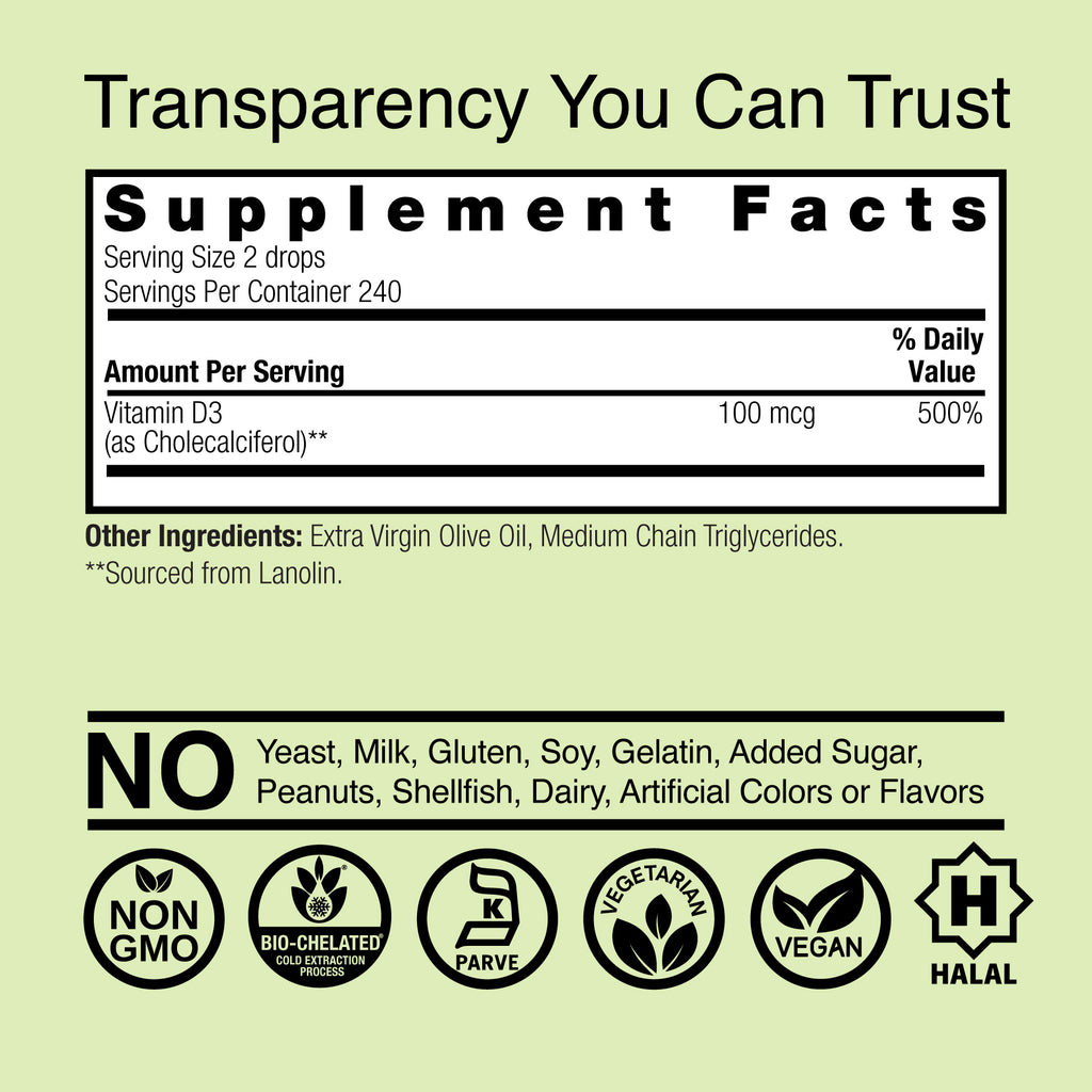 Vitamin D3 - Alcohol Free Liquid