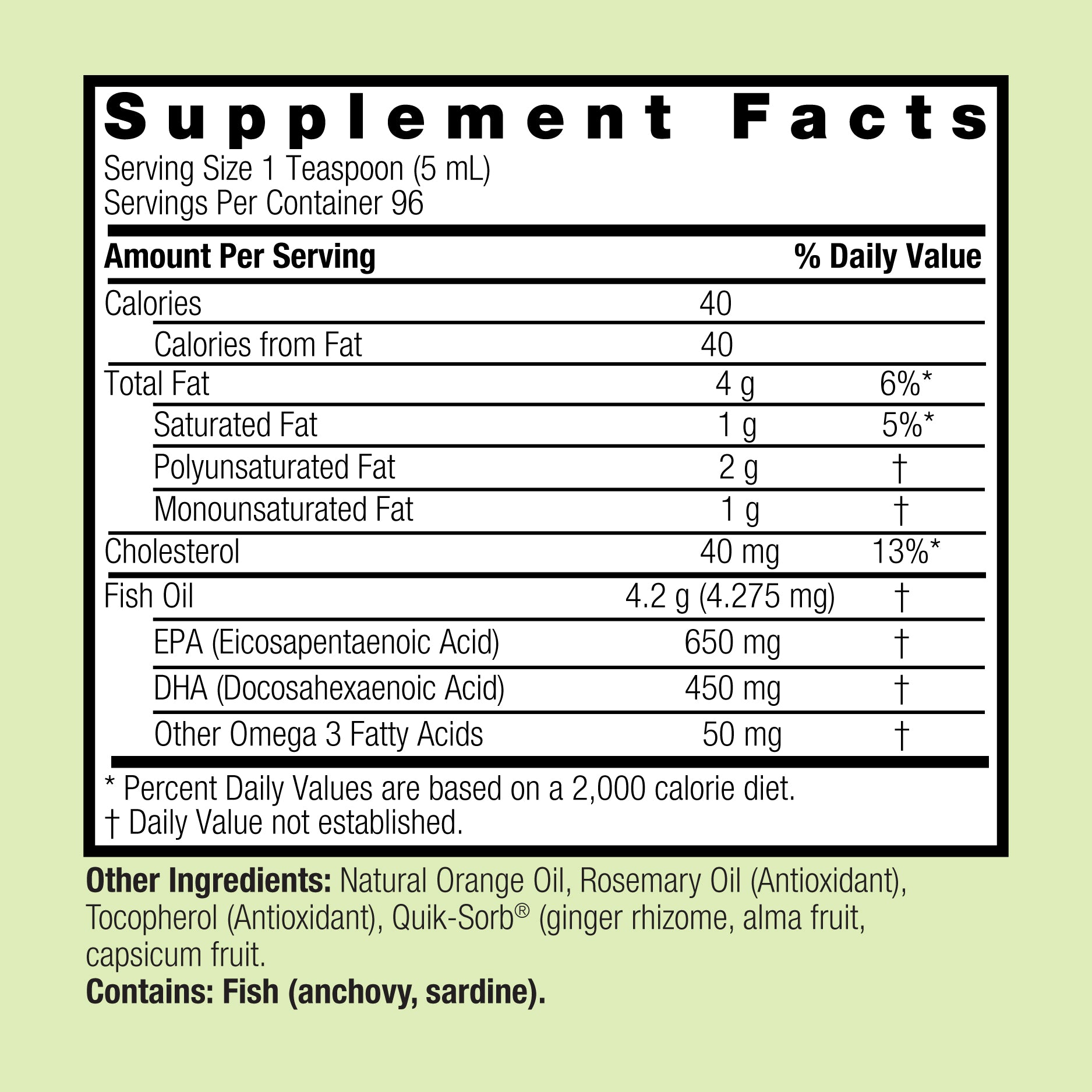 Omega 3 - Alcohol Free Liquid