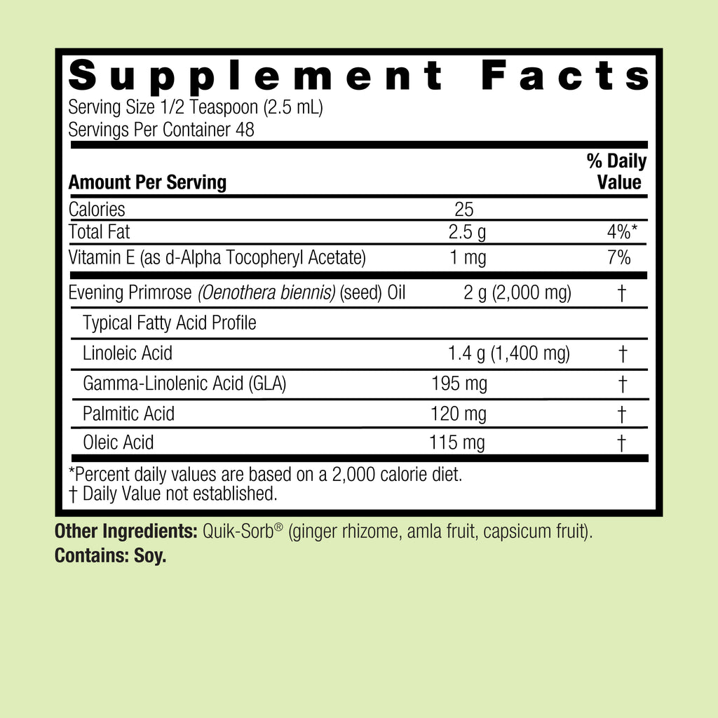 Evening Primrose Oil - Alcohol Free Liquid