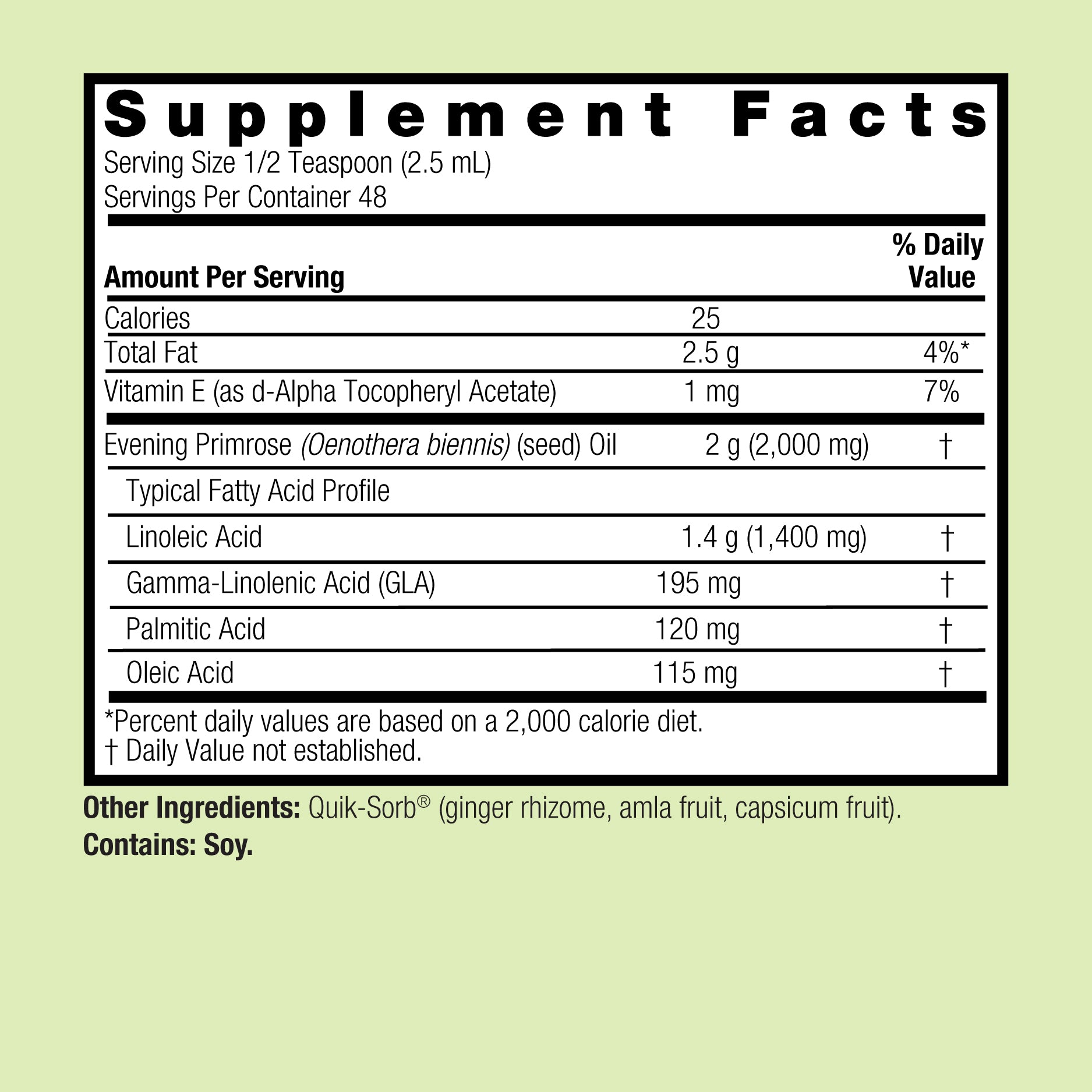 Evening Primrose Oil - Alcohol Free Liquid