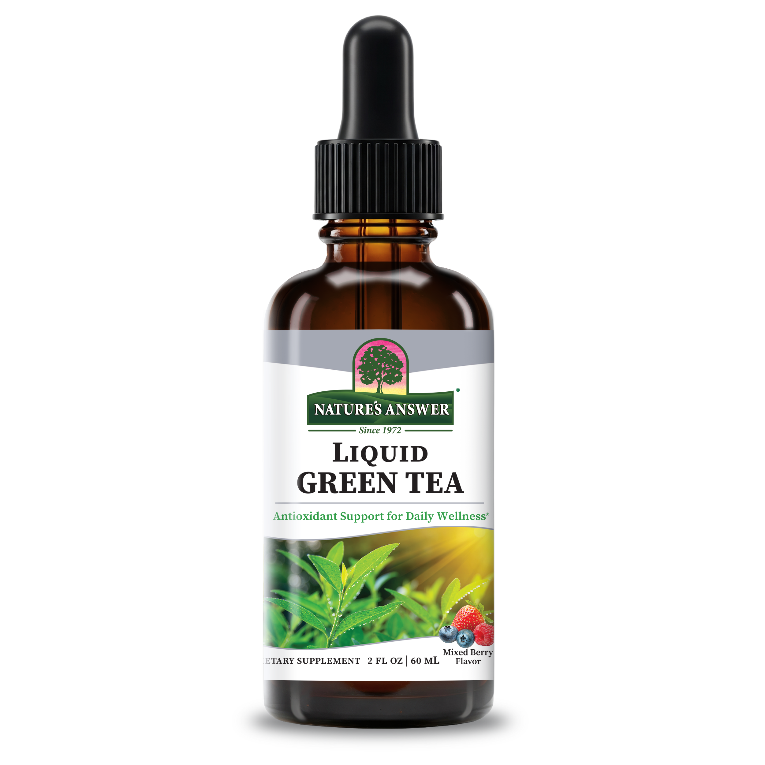 Green Tea with ORAC Super 7  Berry Flavor - Alcohol Free Liquid