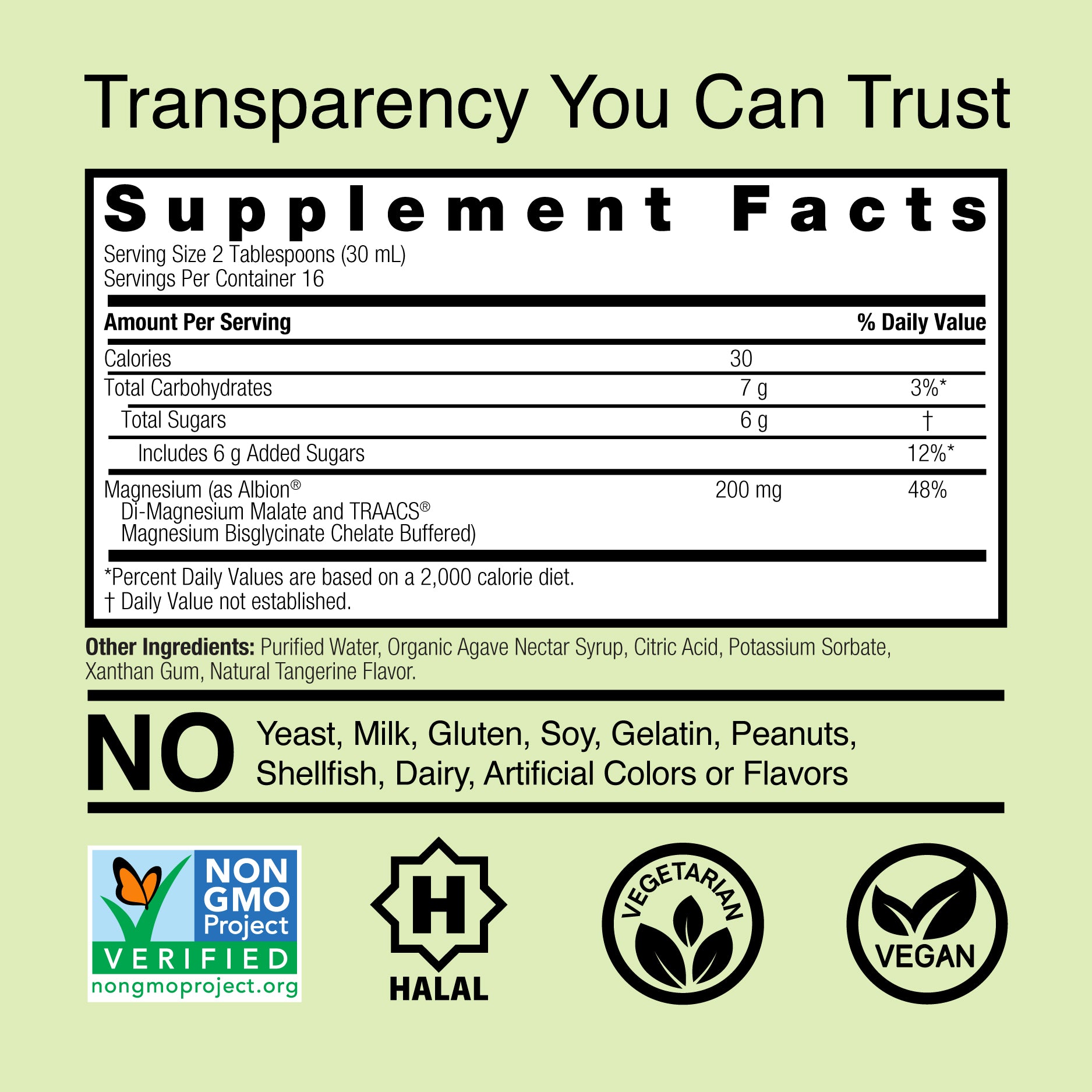 Magnesium Glycinate - Alcohol Free Liquid