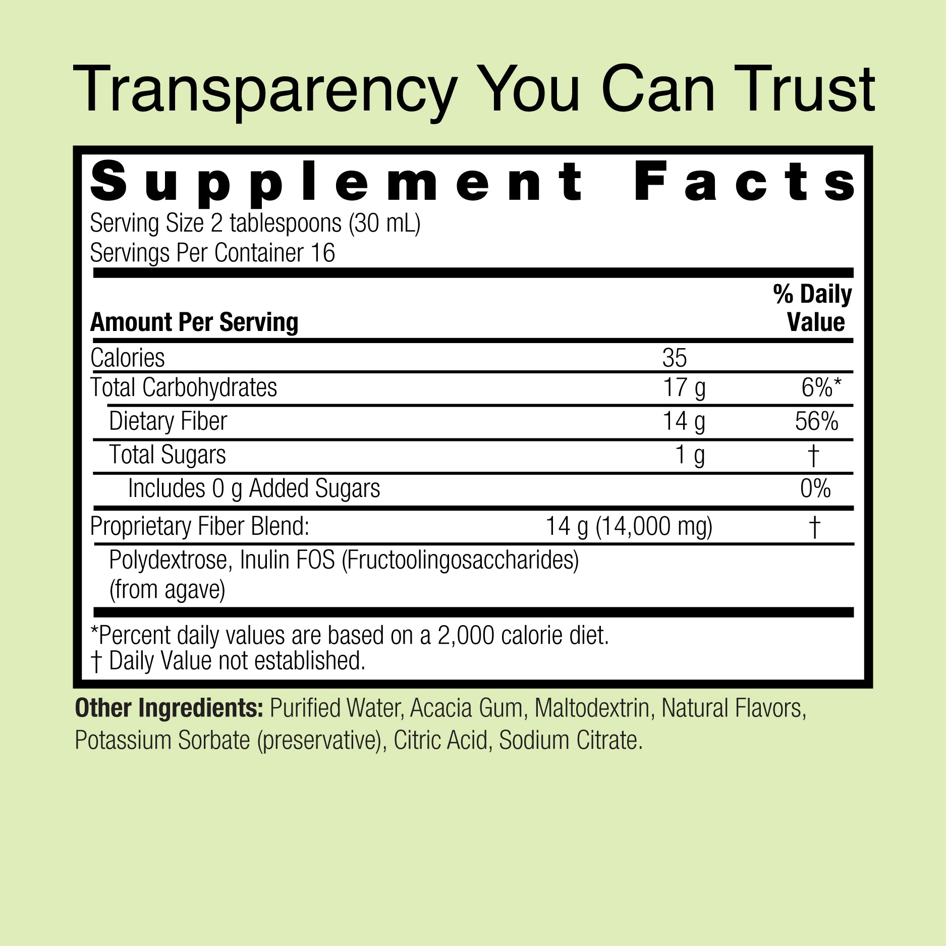 Fiber - Alcohol Free Liquid