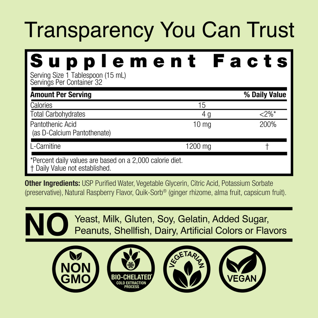 L-Carnitine 1200 - Alcohol Free Liquid