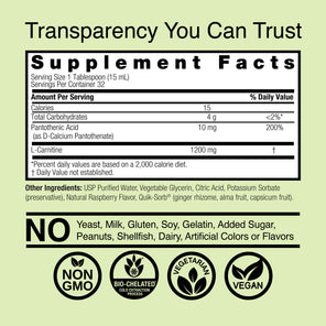 L-Carnitine 1200 - Alcohol Free Liquid