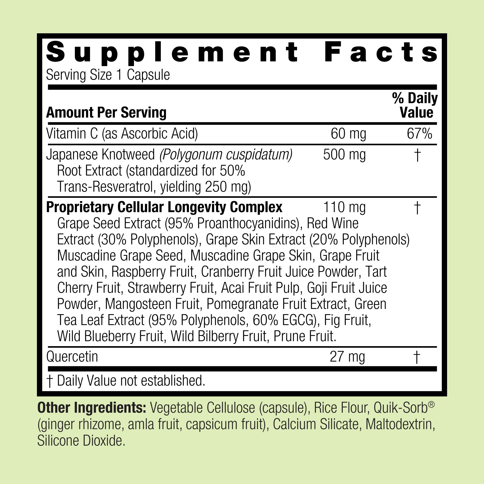 Resveratrol 250mg - Veggie Capsules