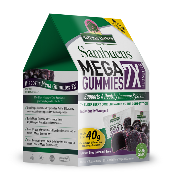 Sambucus Gummies Mega 7X potency Nature's Answer Eldeberry