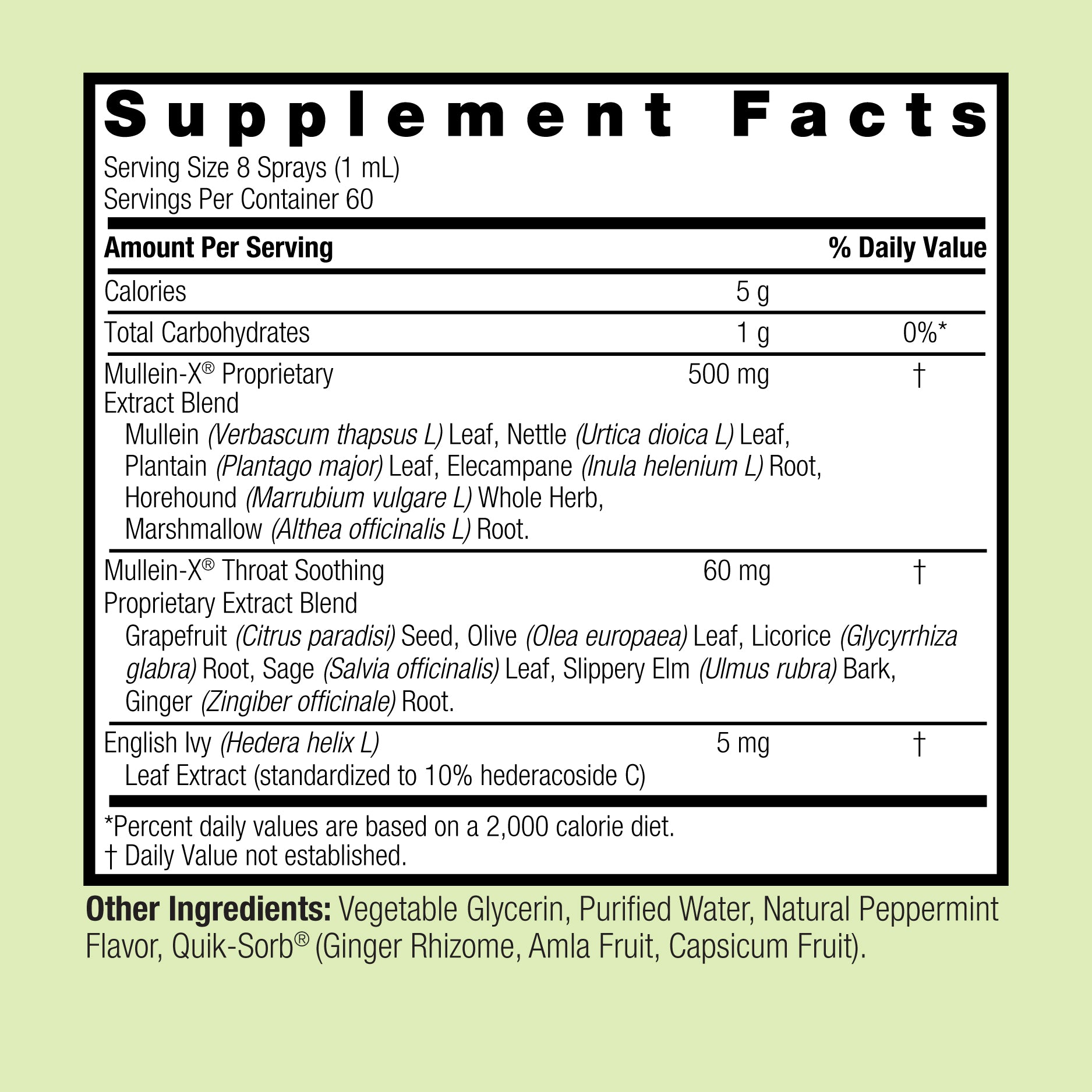 Mullein-X Throat Spray
