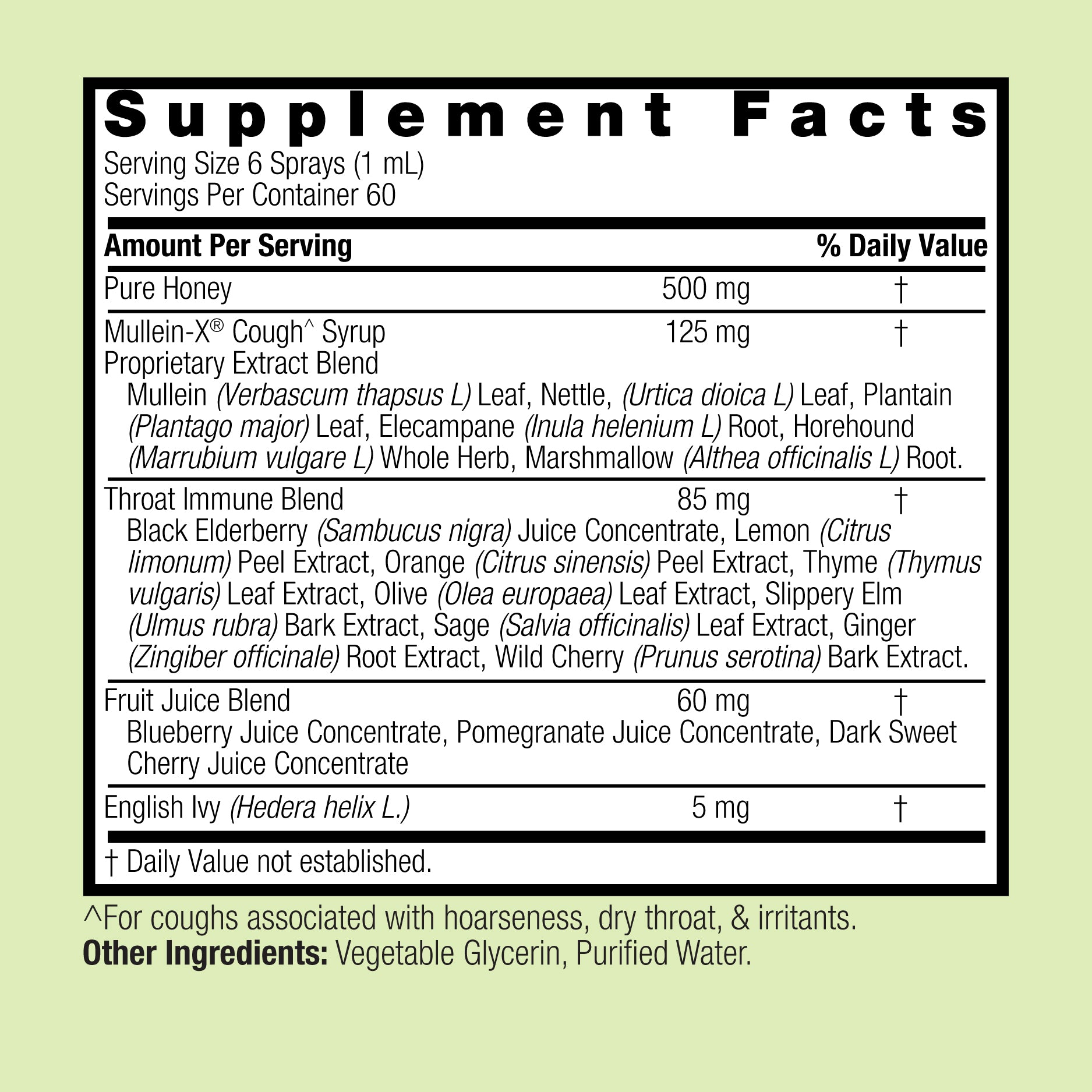 Mullein-X Childrens Throat Spray