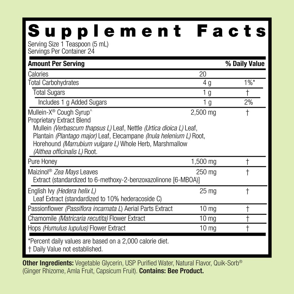 Mullein-X Cough^ Syrup PM Nighttime