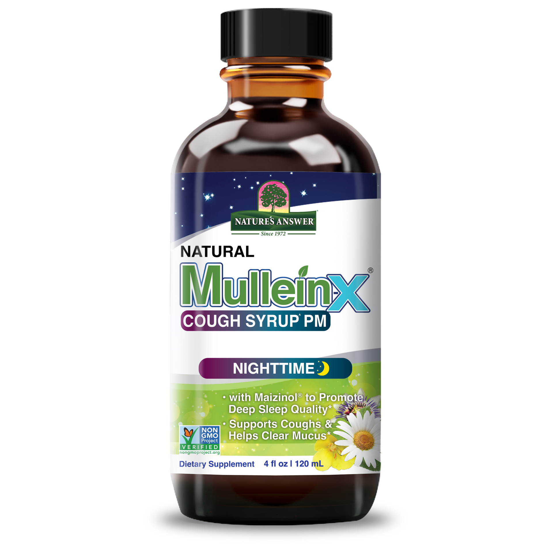 Mullein-X Cough Syrup^ Nighttime PM 4oz | Order MUllein-X Cough