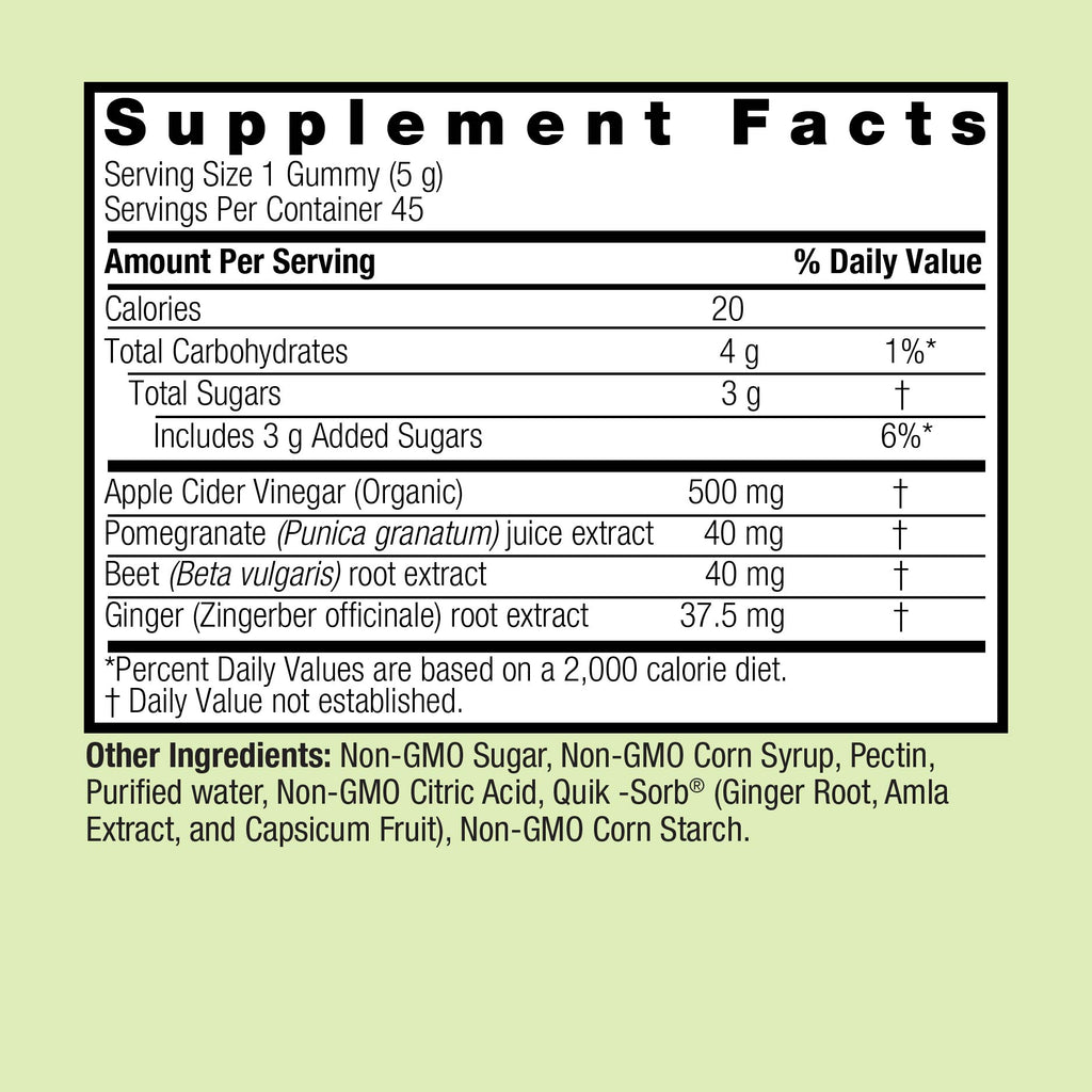 Apple Cider Vinegar & Ginger - Gummies