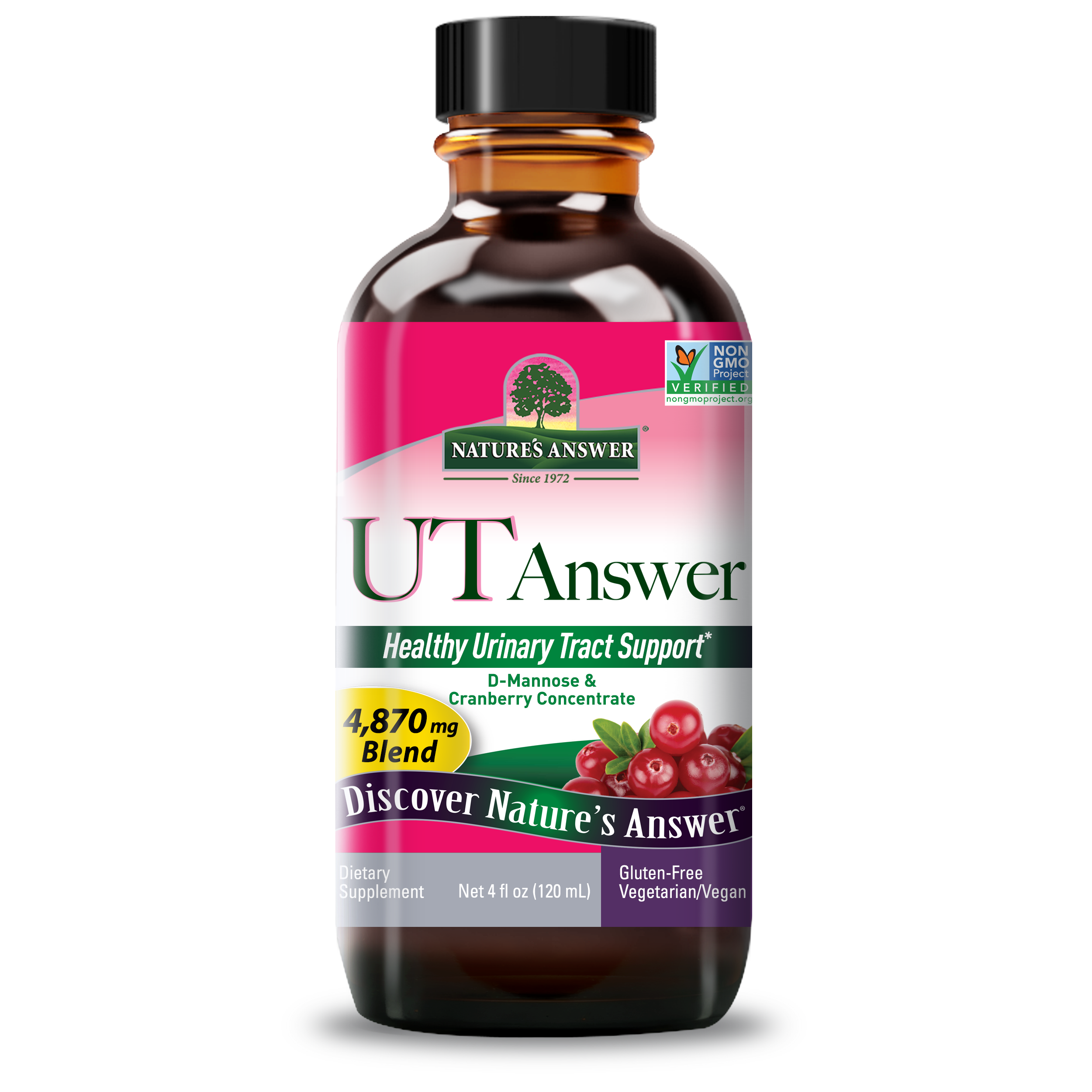 UT Answer Liquid 4oz | Shop Liquid D-Mannose Cranberry Online - Nature ...