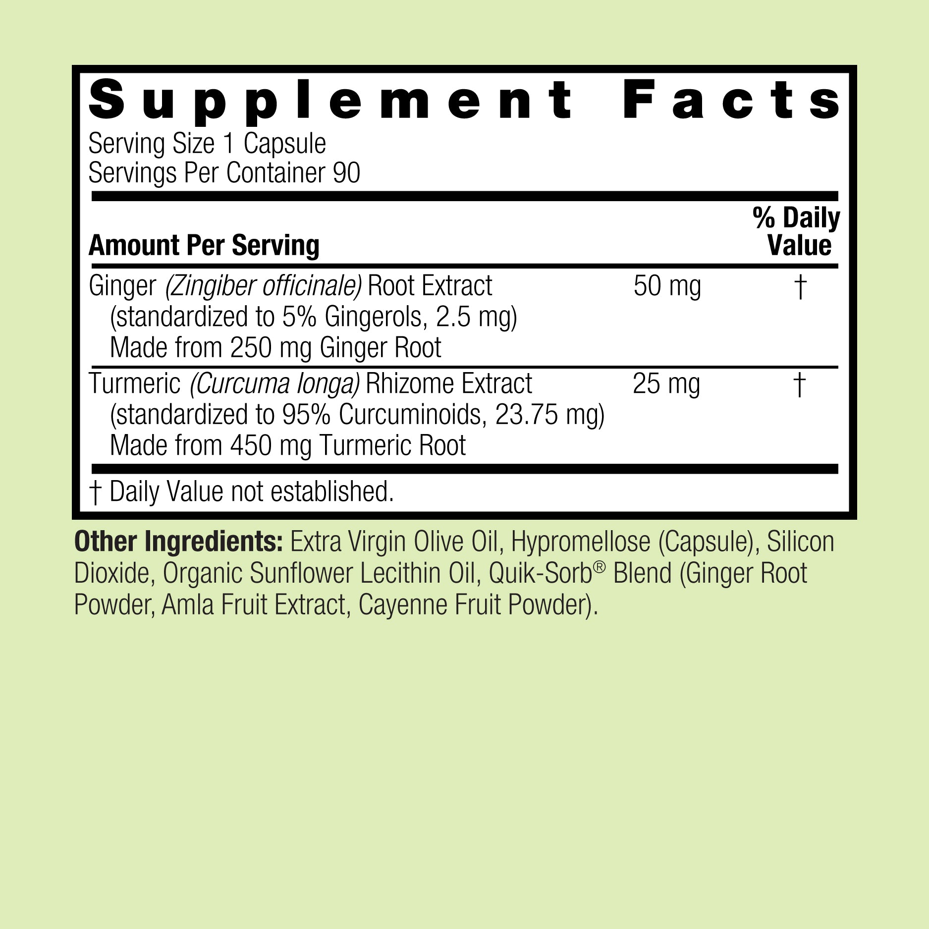 Turmeric and Ginger - Veggie Capsules