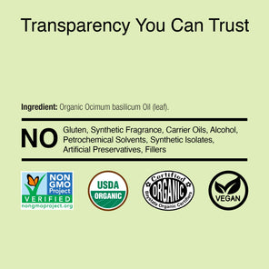 Organic Sweet Basil - Essential Oil