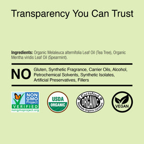 Organic Tea Tree & Spearmint - Essential Oil