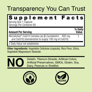 24hr Microactive COQ10 100mg - Veggie Capsules