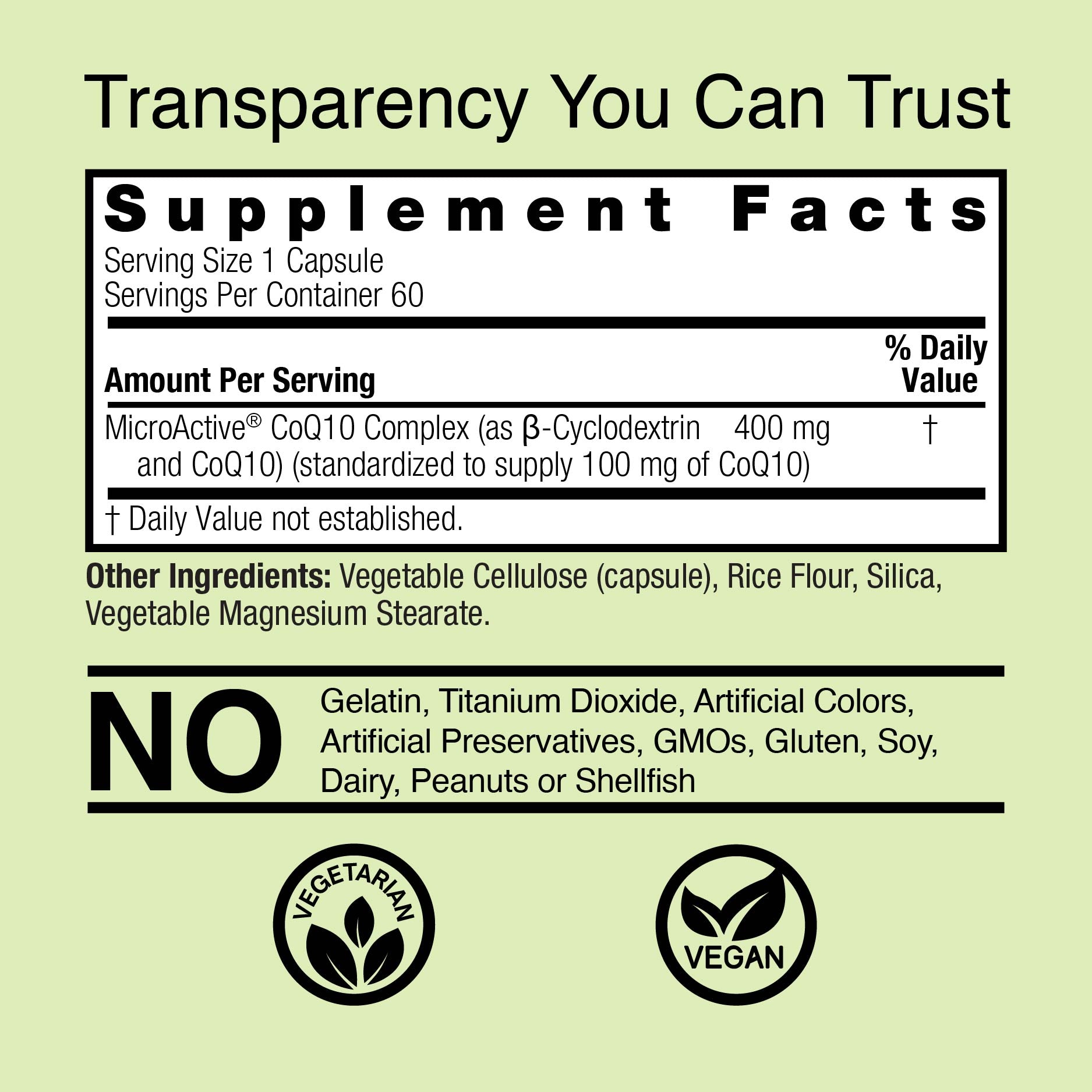 24hr Microactive COQ10 100mg - Veggie Capsules
