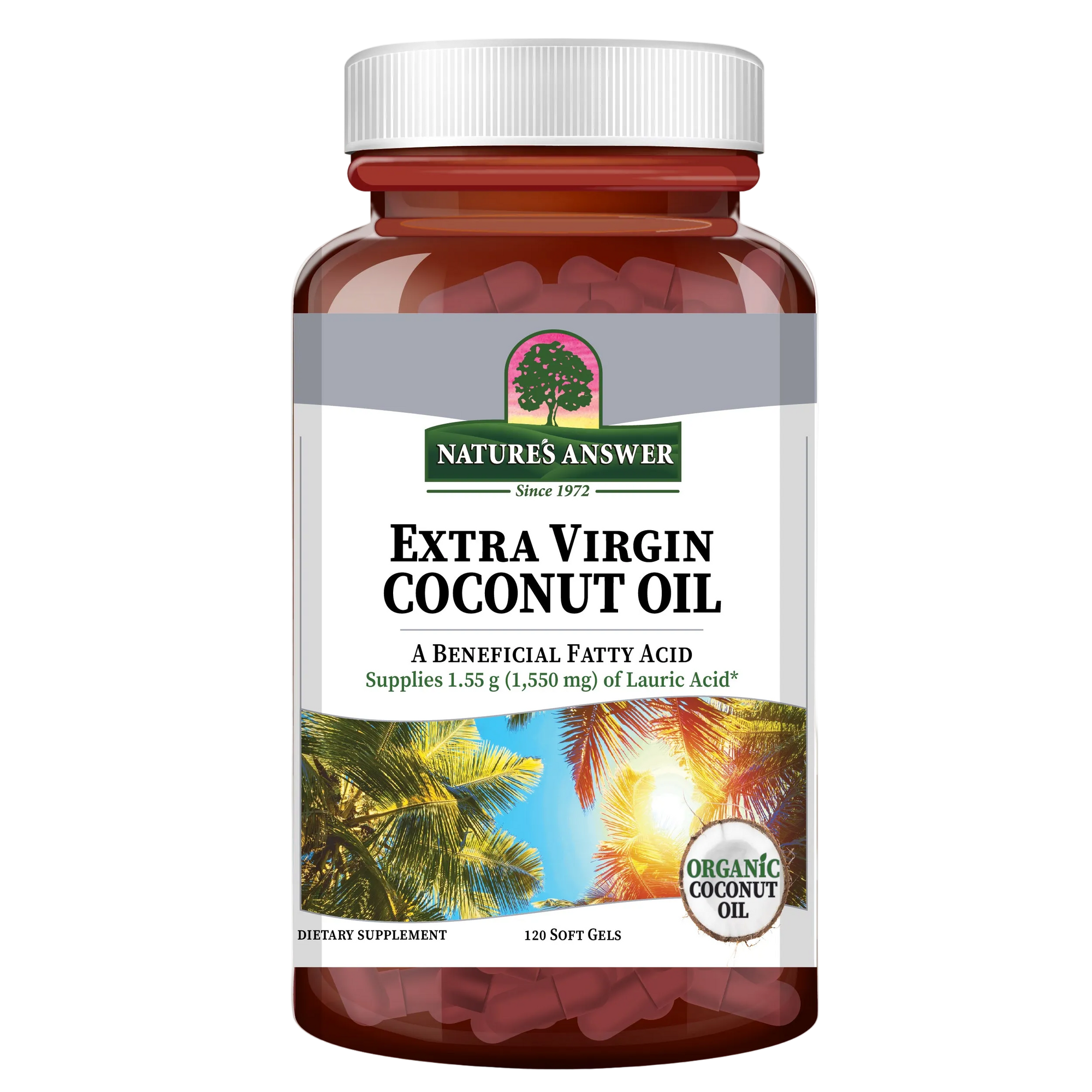 Extra Virgin Coconut Oil Organic 1000mg - Softgel Capsules