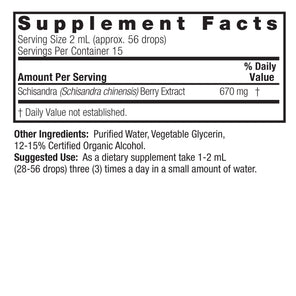 Schisandra Extract - Low Alcohol Liquid