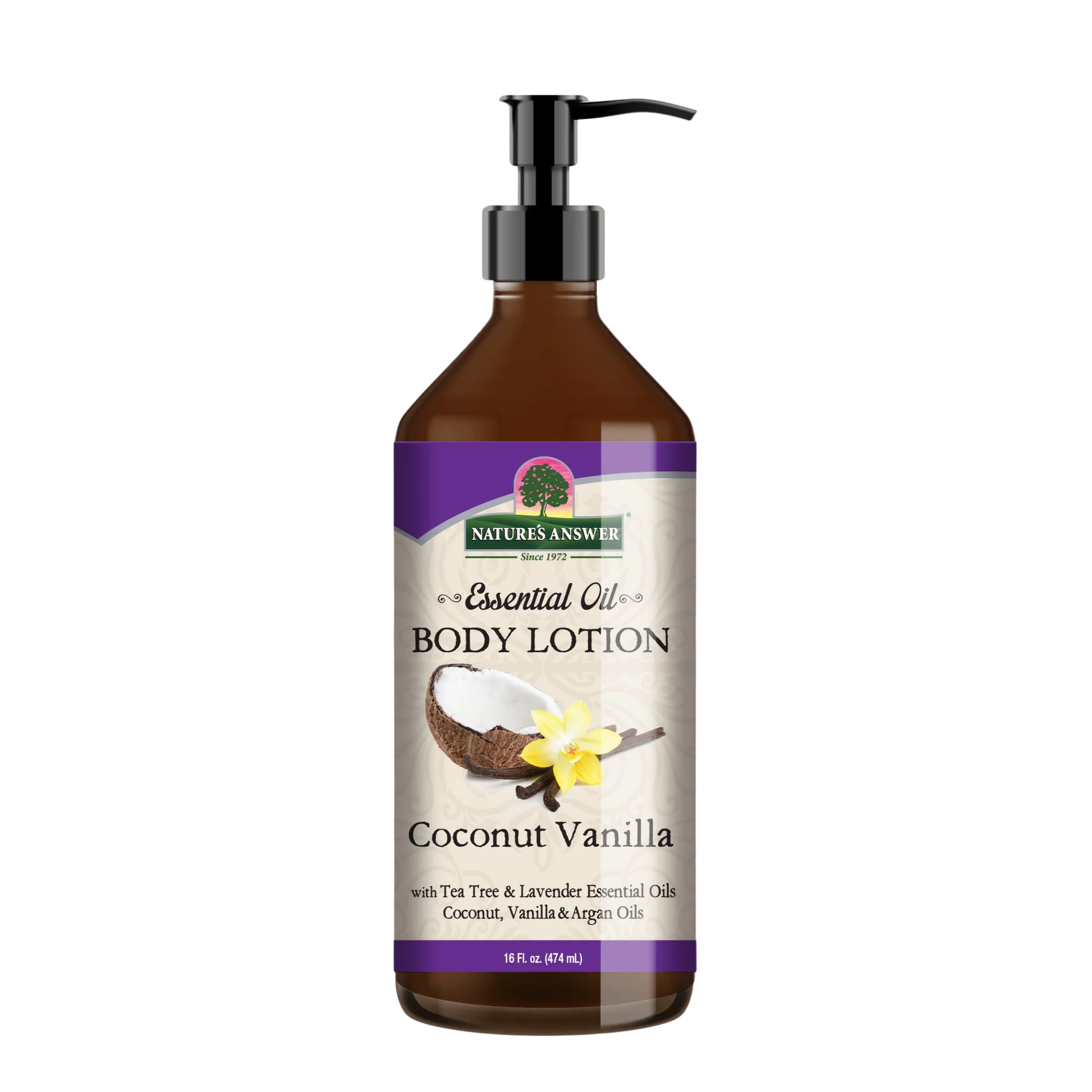 Essential Oil Coconut Vanilla Body Lotion 16oz