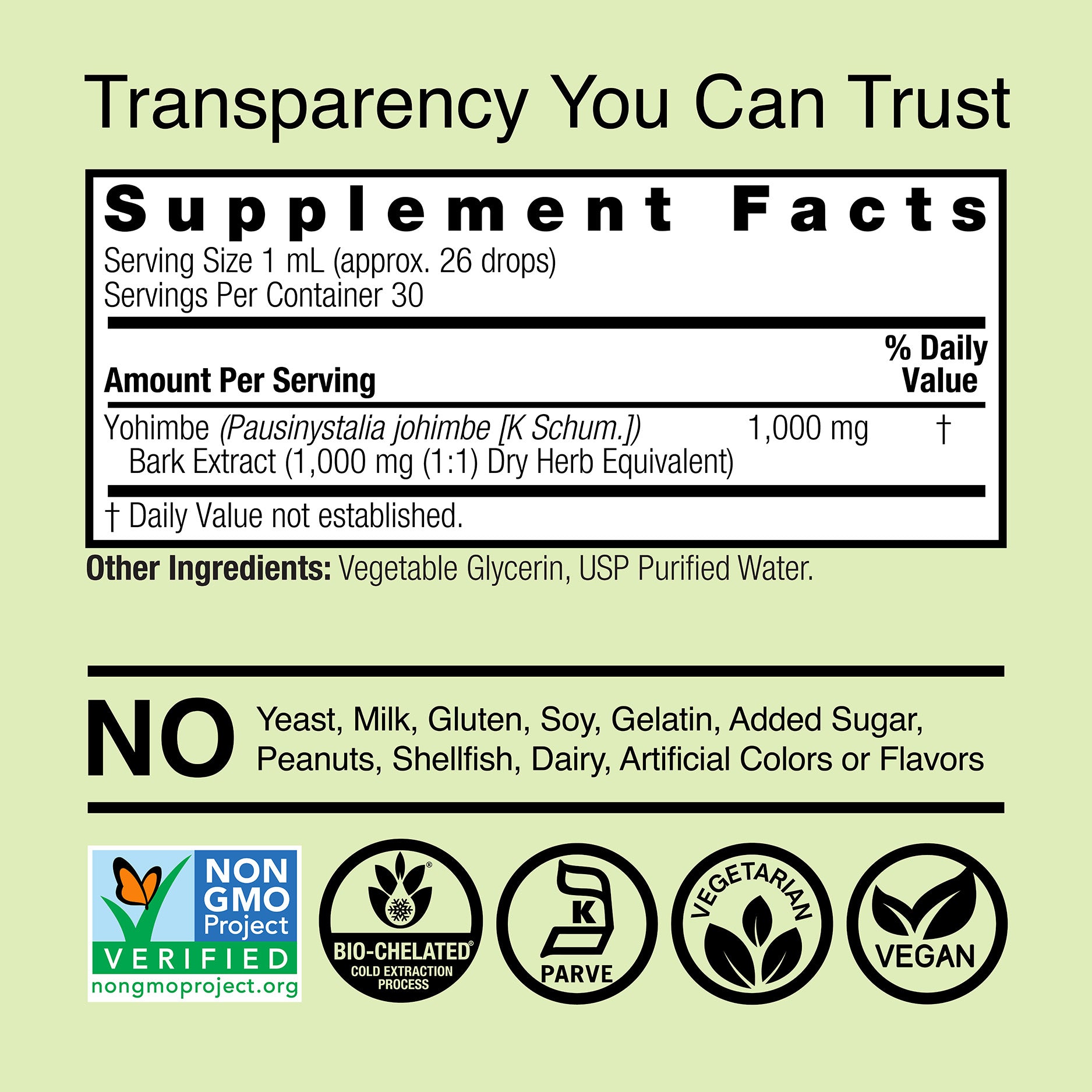Yohimbe Extract - Alcohol Free Liquid
