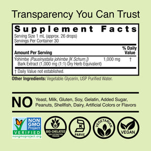 Yohimbe Extract - Alcohol Free Liquid