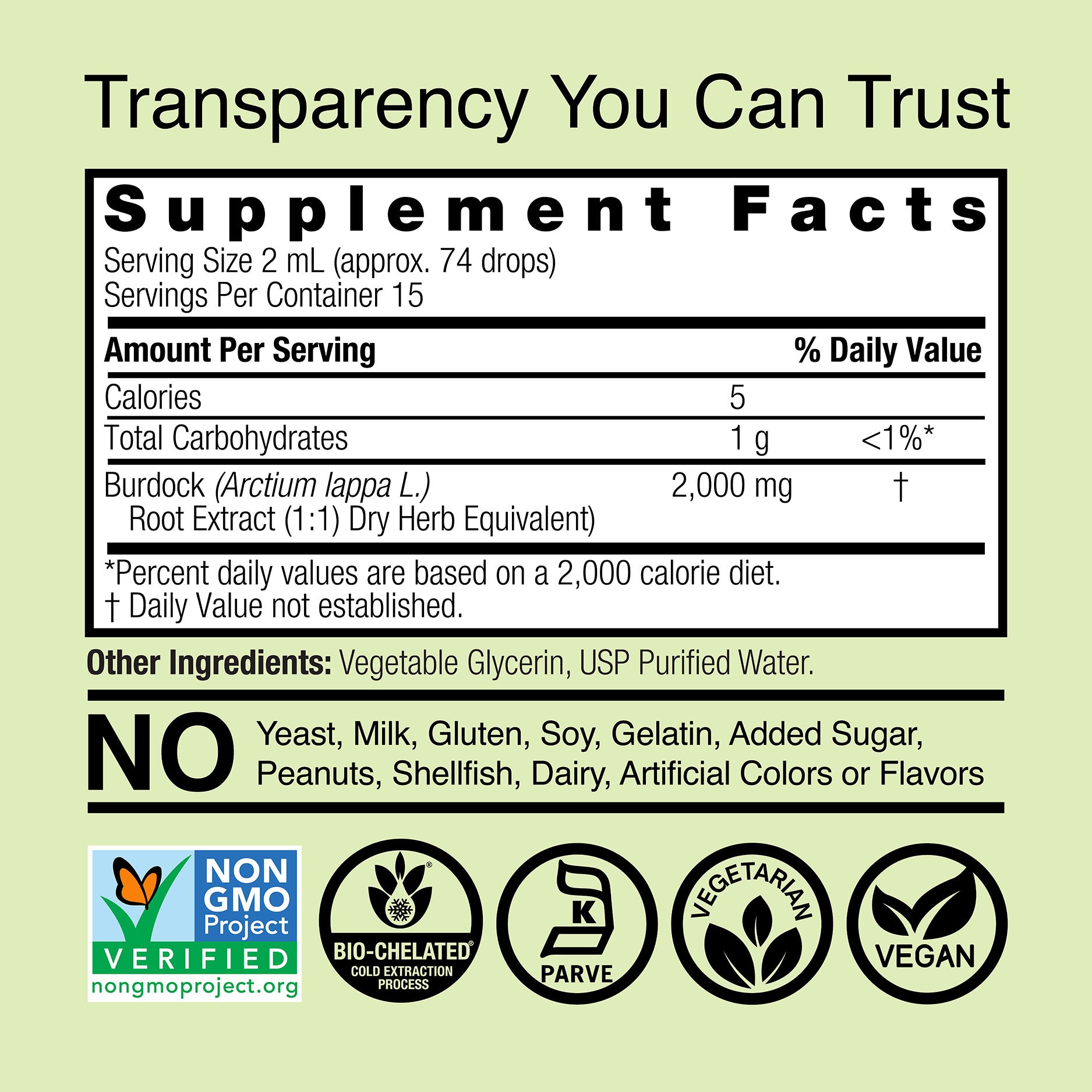 Burdock Extract - Alcohol Free Liquid