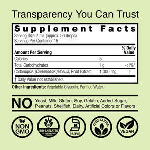 Codonopsis Extract - Alcohol Free Liquid