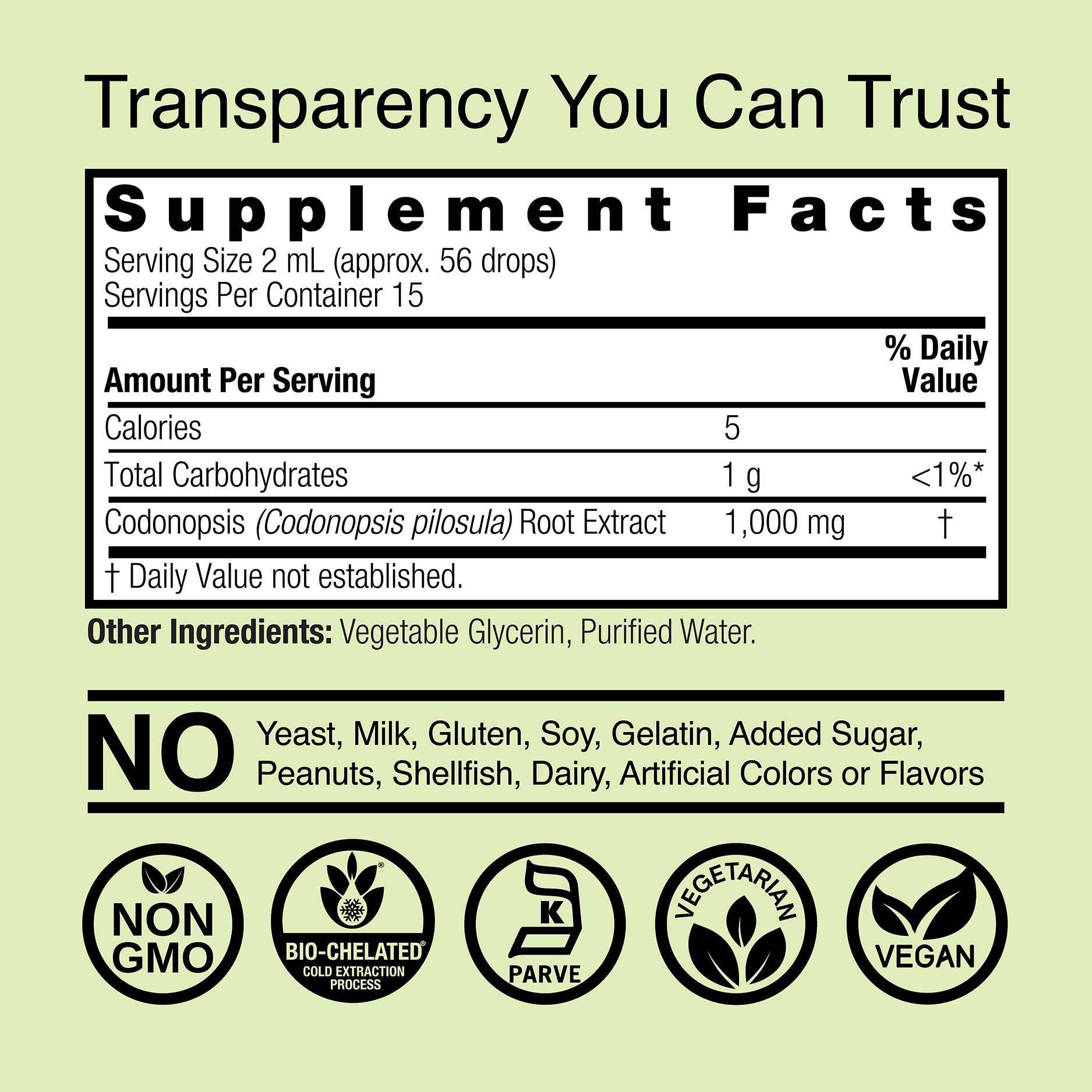 Codonopsis Extract - Alcohol Free Liquid