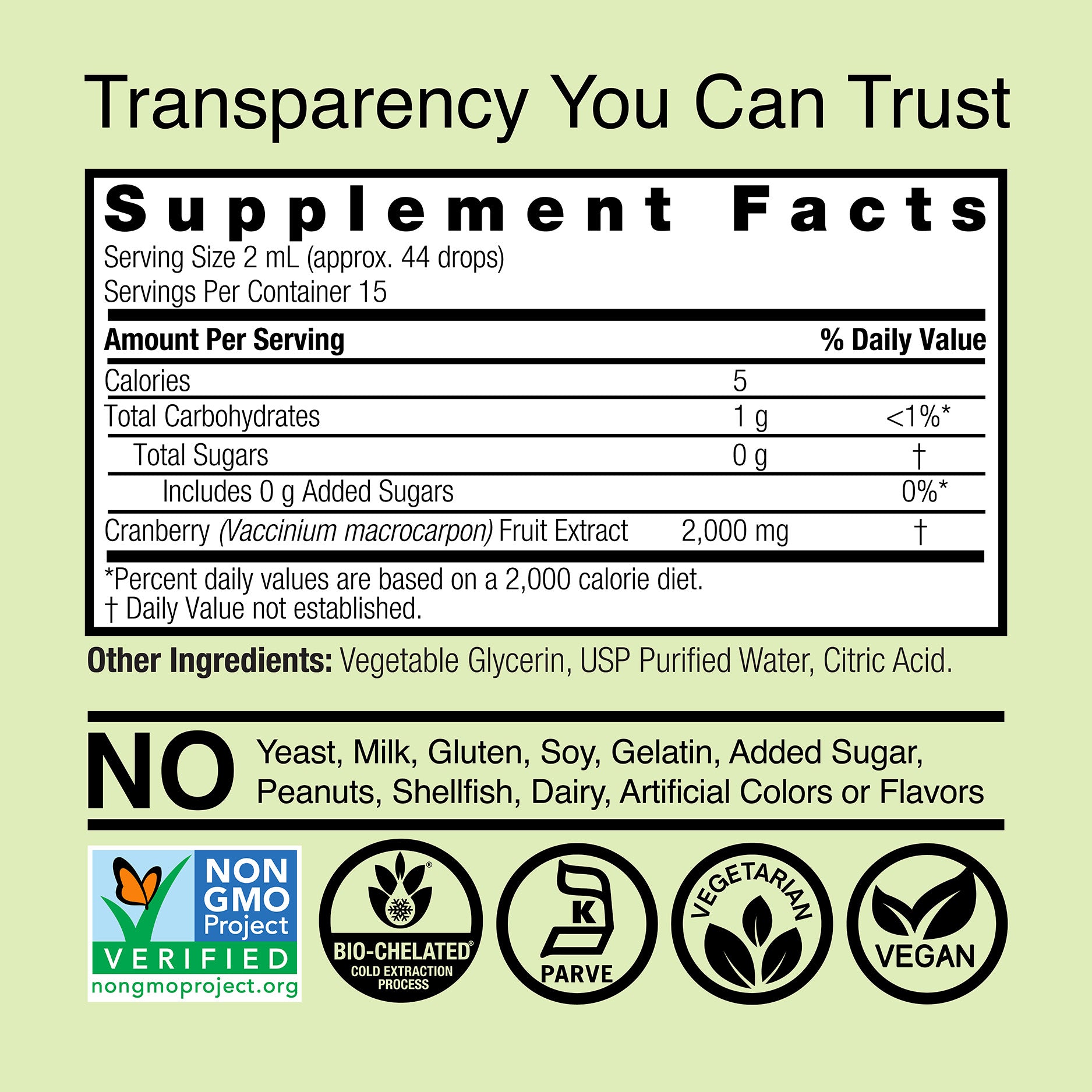 Cranberry Extract - Alcohol Free Liquid