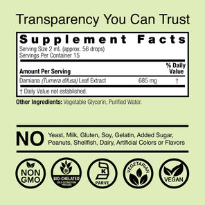 Damiana Extract - Alcohol Free Liquid