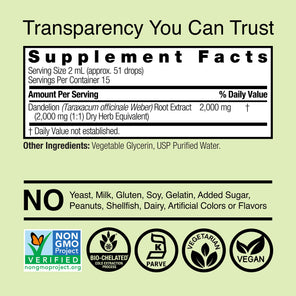 Dandelion Extract - Alcohol Free Liquid