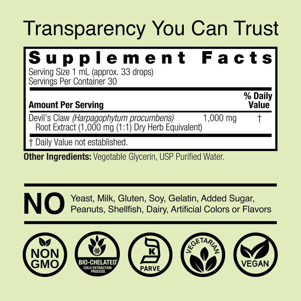 Devil’s Claw Extract - Alcohol Free Liquid