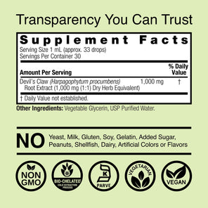 Devil’s Claw Extract - Alcohol Free Liquid