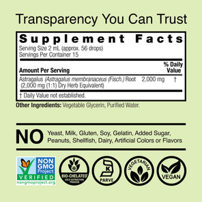 Astragalus Extract - Alcohol Free Liquid