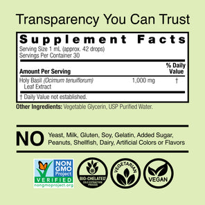 Holy Basil - Alcohol Free Liquid