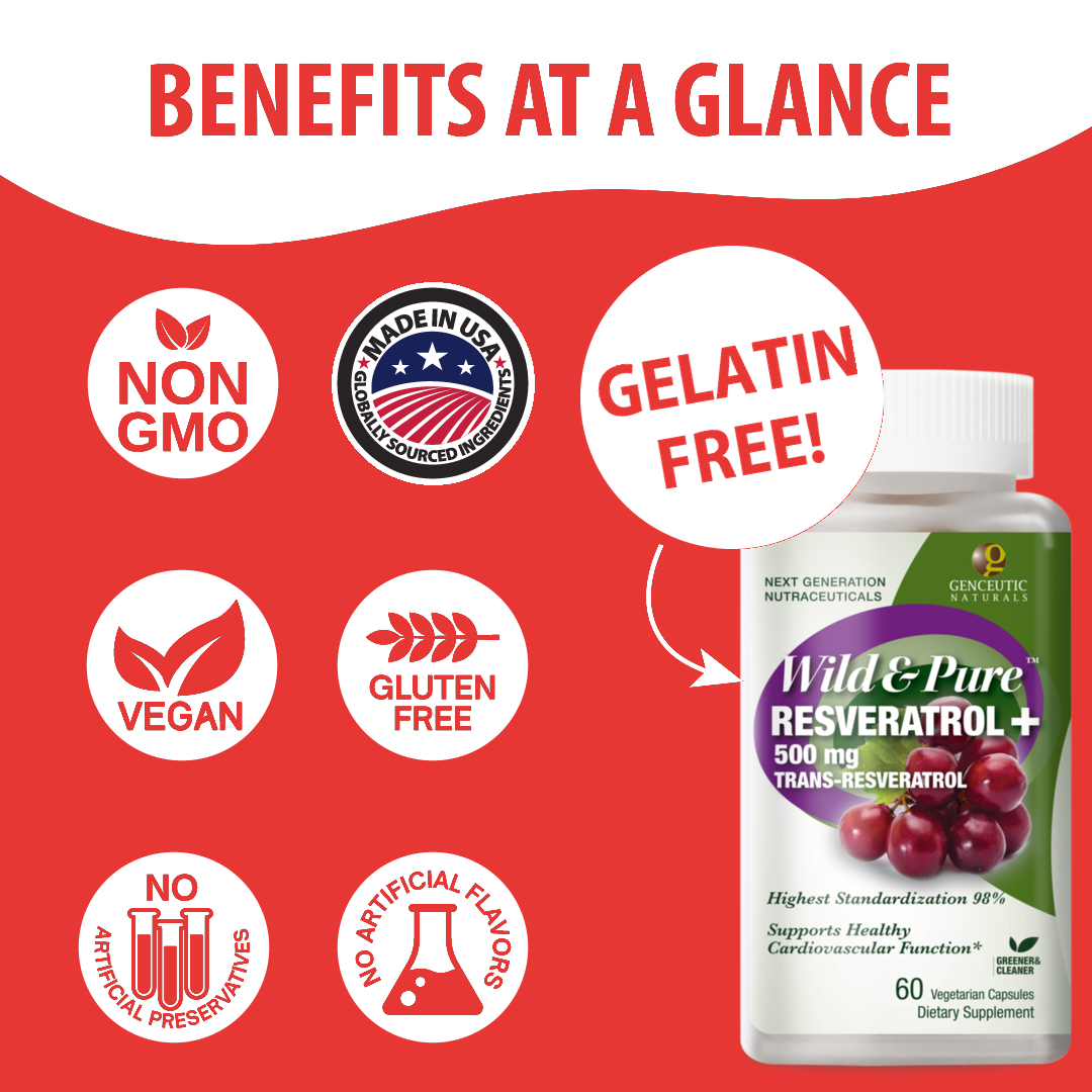 Wild & Pure Resveratrol - Veggie Capsules